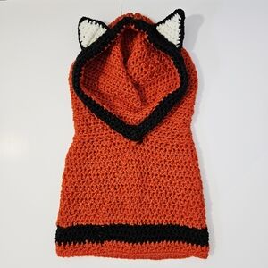 Handmade Crochet Fox Hood One Size Ravewear Cosplay